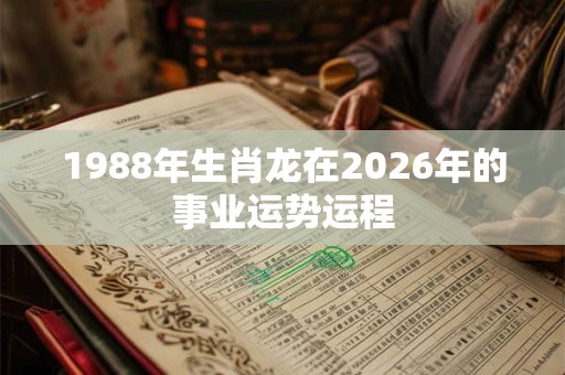 1988年生肖龙在2026年的事业运势运程