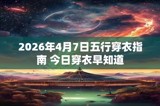 2026年4月7日五行穿衣指南 今日穿衣早知道