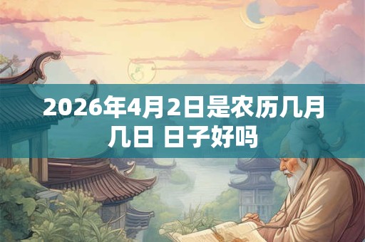 2026年4月2日是农历几月几日 日子好吗