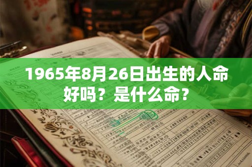 1965年8月26日出生的人命好吗？是什么命？