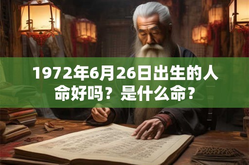 1972年6月26日出生的人命好吗？是什么命？