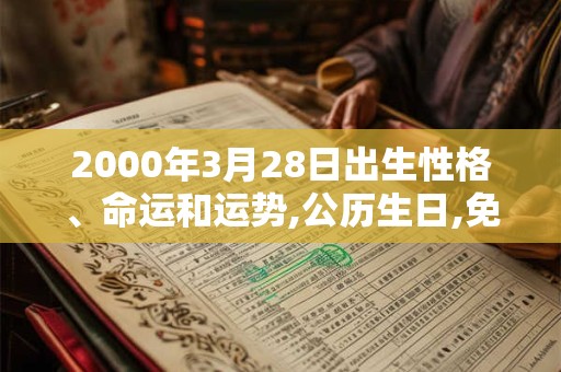 2000年3月28日出生性格、命运和运势,公历生日,免费算命 2000年3月28日出生性格、命运和运势,公历生日,免费算命