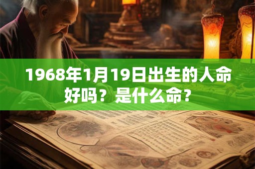 1968年1月19日出生的人命好吗？是什么命？
