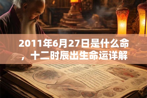 2011年6月27日是什么命，十二时辰出生命运详解
