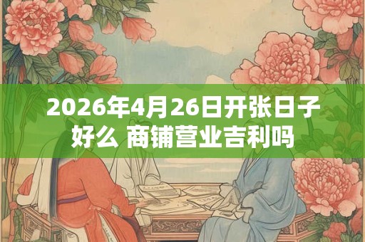 2026年4月26日开张日子好么 商铺营业吉利吗 2026年4月26日开张日子好么 商铺营业吉利吗