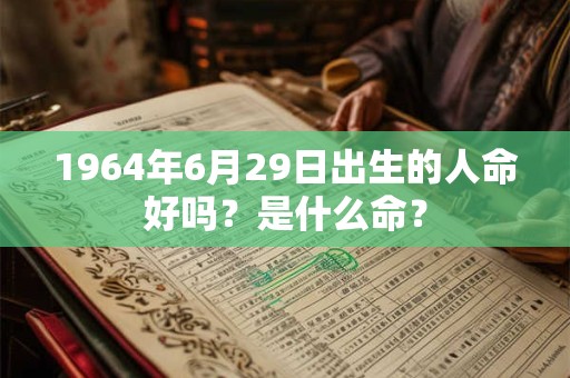 1964年6月29日出生的人命好吗？是什么命？