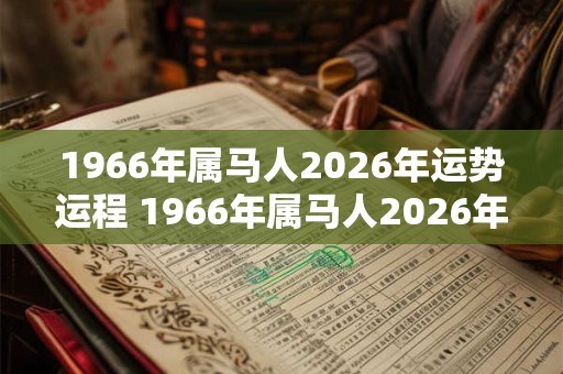 1966年属马人2026年运势运程 1966年属马人2026年运程