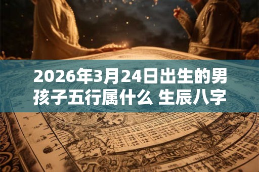 2026年3月24日出生的男孩子五行属什么 生辰八字取名