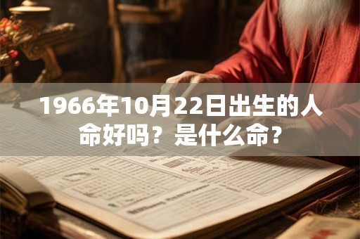 1966年10月22日出生的人命好吗？是什么命？
