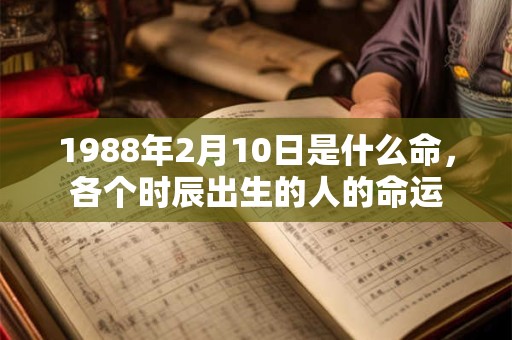 1988年2月10日是什么命，各个时辰出生的人的命运