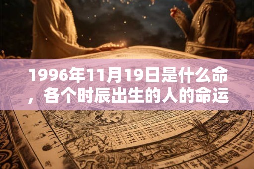 1996年11月19日是什么命，各个时辰出生的人的命运