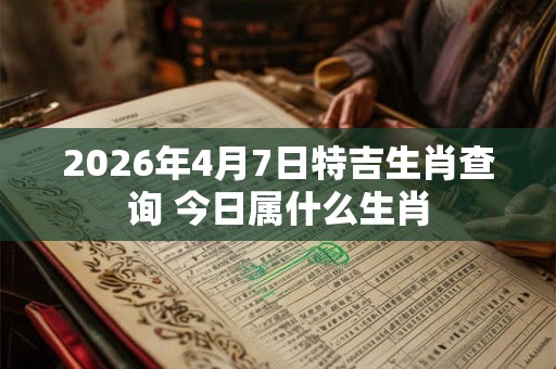 2026年4月7日特吉生肖查询 今日属什么生肖