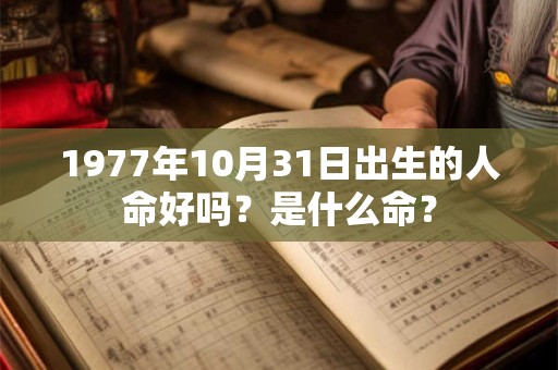 1977年10月31日出生的人命好吗？是什么命？