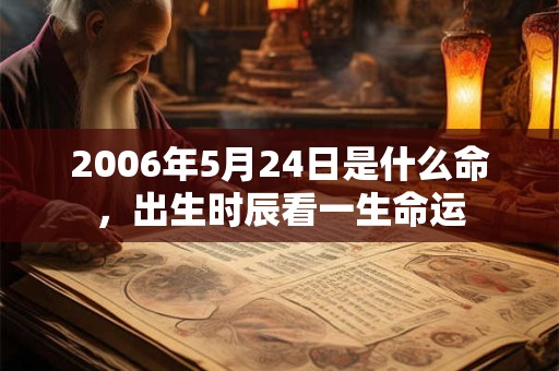 2006年5月24日是什么命,出生时辰看一生命运 2006年5月24日是什么命,出生时辰看一生命运