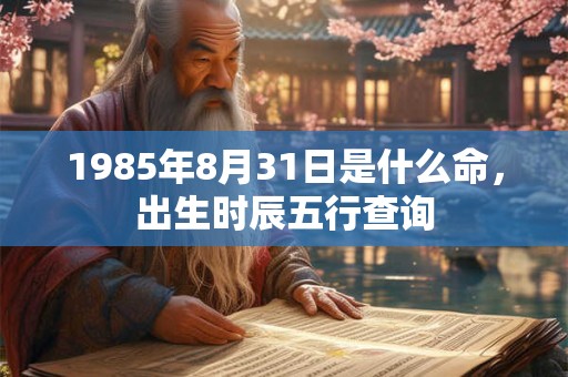 1985年8月31日是什么命，出生时辰五行查询