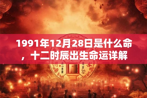 1991年12月28日是什么命，十二时辰出生命运详解