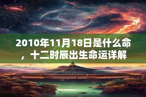 2010年11月18日是什么命，十二时辰出生命运详解