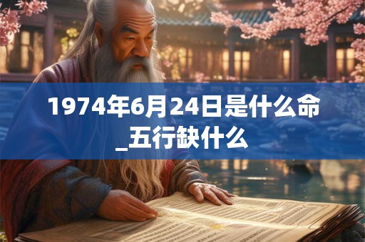 1974年6月24日是什么命_五行缺什么 1974年6月24日是什么命_五行缺什么