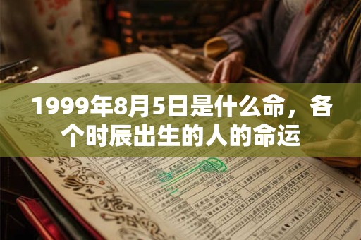 1999年8月5日是什么命，各个时辰出生的人的命运