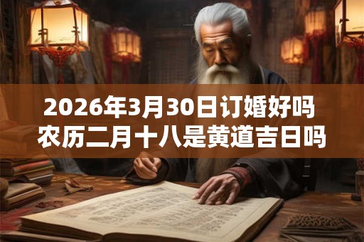 2026年3月30日订婚好吗 农历二月十八是黄道吉日吗 2026年3月30日订婚好吗 农历二月十八是黄道吉日吗
