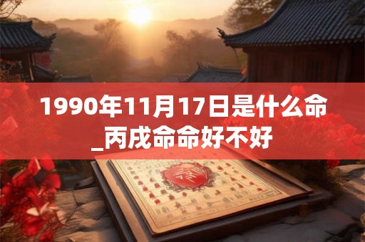 1990年11月17日是什么命_丙戌命命好不好
