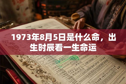 1973年8月5日是什么命，出生时辰看一生命运