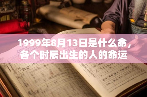 1999年8月13日是什么命，各个时辰出生的人的命运