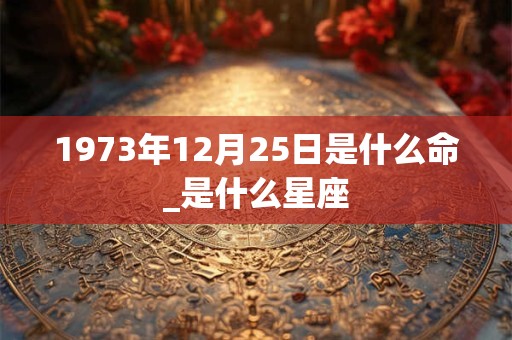 1973年12月25日是什么命_是什么星座 1973年12月25日是什么命_是什么星座