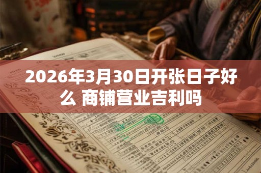 2026年3月30日开张日子好么 商铺营业吉利吗