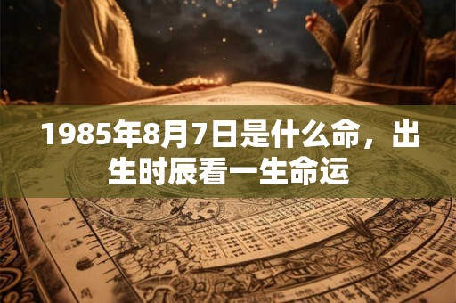 1985年8月7日是什么命，出生时辰看一生命运