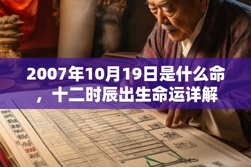 2007年10月19日是什么命,十二时辰出生命运详解 2007年10月19日是什么命,十二时辰出生命运详解