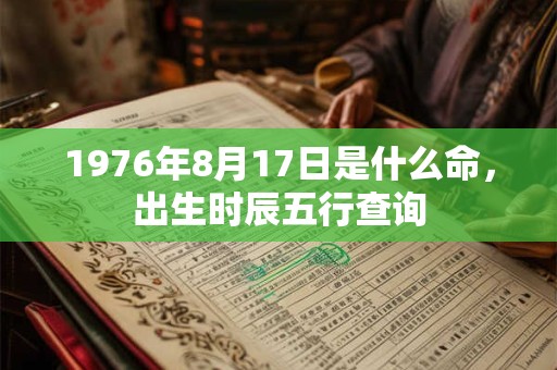 1976年8月17日是什么命，出生时辰五行查询