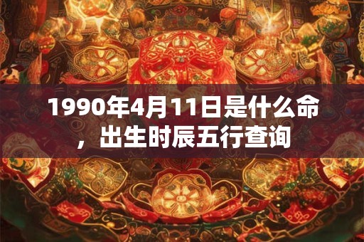 1990年4月11日是什么命,出生时辰五行查询 1990年4月11日是什么命,出生时辰五行查询