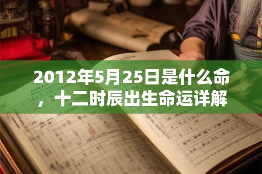 2012年5月25日是什么命，十二时辰出生命运详解