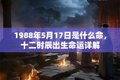 1988年5月17日是什么命，十二时辰出生命运详解