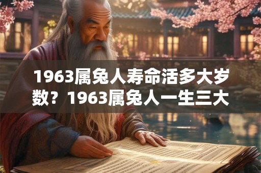 1963属兔人寿命活多大岁数？1963属兔人一生三大坎