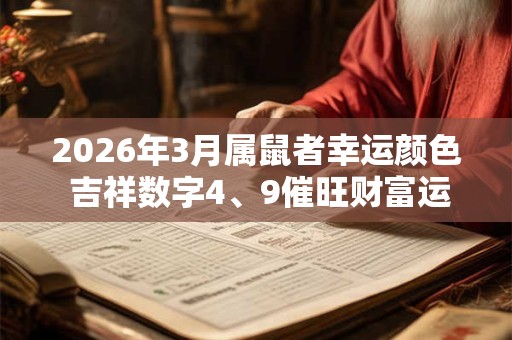2026年3月属鼠者幸运颜色 吉祥数字4、9催旺财富运势