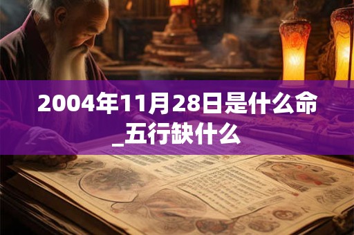 2004年11月28日是什么命_五行缺什么 2004年11月28日是什么命_五行缺什么