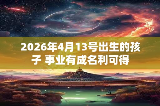 2026年4月13号出生的孩子 事业有成名利可得 2026年4月13号出生的孩子 事业有成名利可得