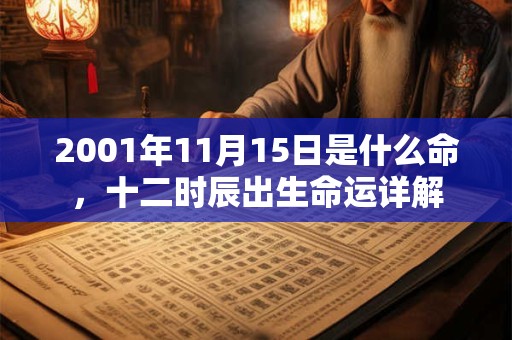 2001年11月15日是什么命,十二时辰出生命运详解 2001年11月15日是什么命,十二时辰出生命运详解