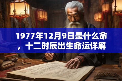 1977年12月9日是什么命,十二时辰出生命运详解 1977年12月9日是什么命,十二时辰出生命运详解