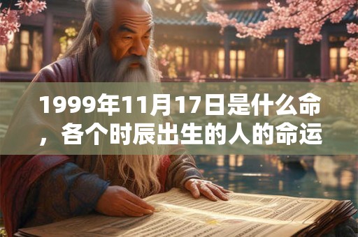 1999年11月17日是什么命,各个时辰出生的人的命运 1999年11月17日是什么命,各个时辰出生的人的命运