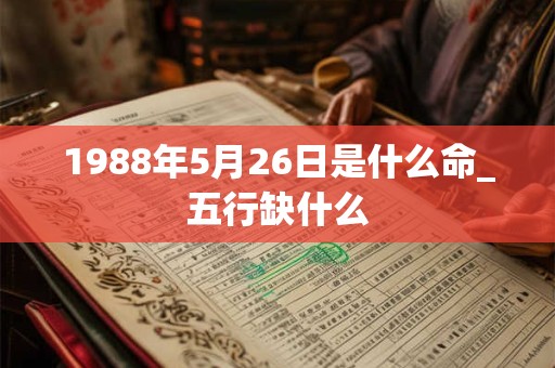 1988年5月26日是什么命_五行缺什么 1988年5月26日是什么命_五行缺什么