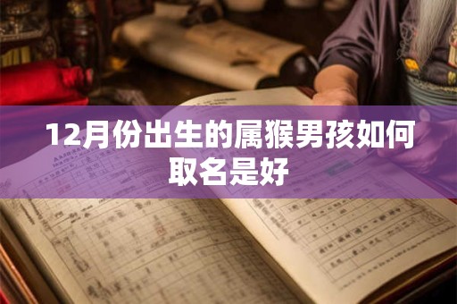 12月份出生的属猴男孩如何取名是好