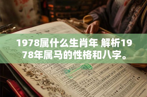 1978属什么生肖年 解析1978年属马的性格和八字。 1978属什么生肖年 解析1978年属马的性格和八字。