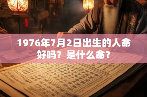 1976年7月2日出生的人命好吗？是什么命？