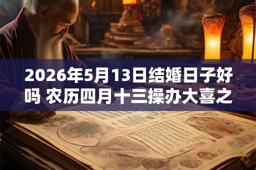2026年5月13日结婚日子好吗 农历四月十三操办大喜之事怎么样