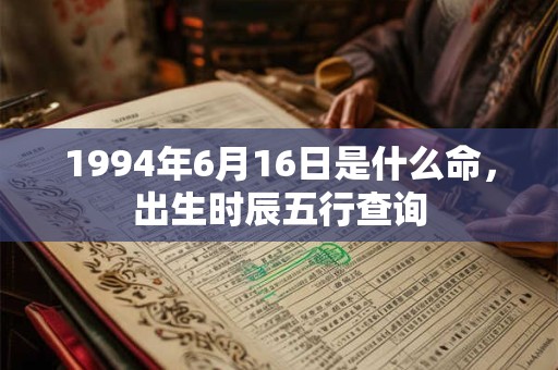 1994年6月16日是什么命，出生时辰五行查询
