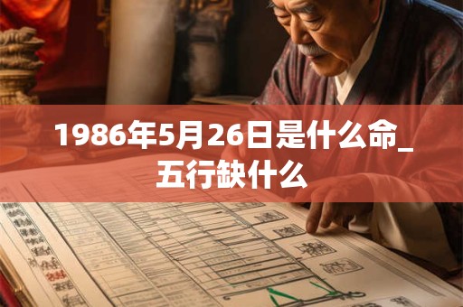1986年5月26日是什么命_五行缺什么
