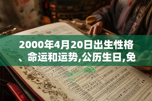 2000年4月20日出生性格、命运和运势,公历生日,免费算命 2000年4月20日出生性格、命运和运势,公历生日,免费算命